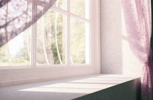 Window sill of a house in rural