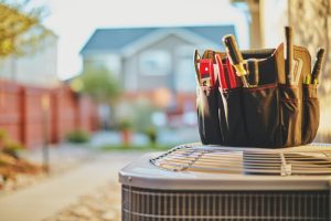 outdoor-ac-unit-with-tools-on-top