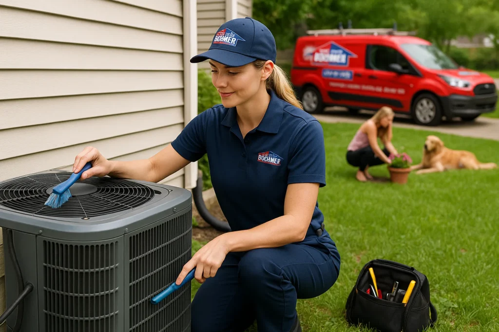 I need tech technician doing routine maintenance on a AC unit